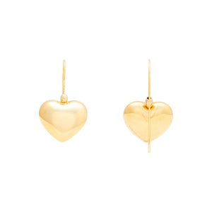 Single Heart Earring - Gold