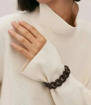 Flat Chain Bracelet - Matt Black