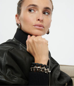 Flat Chain Bracelet - Matt Black