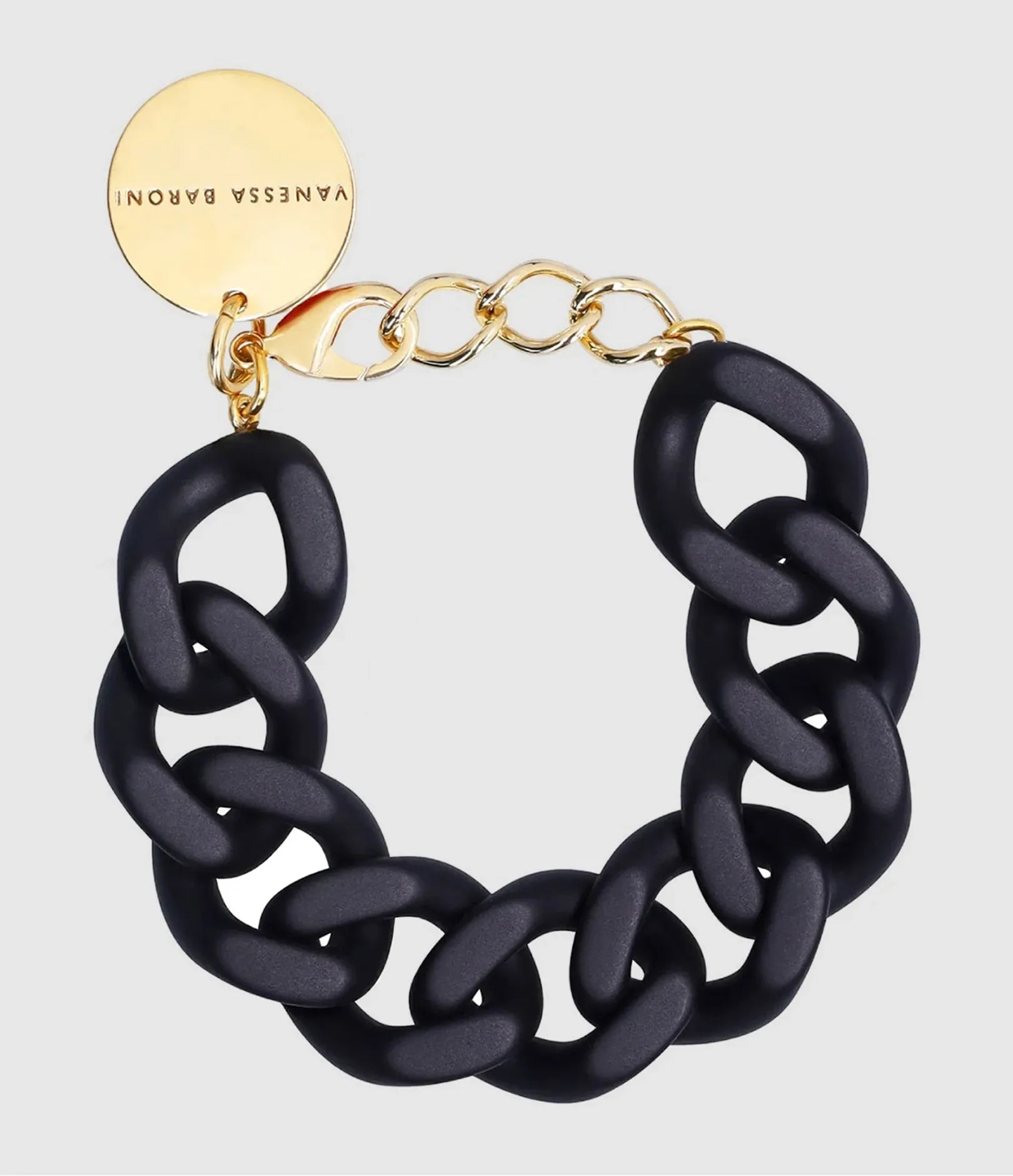 Flat Chain Bracelet - Matt Black