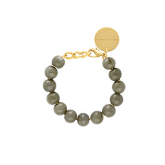 Mini Beads Bracelet - Light Olive Marble