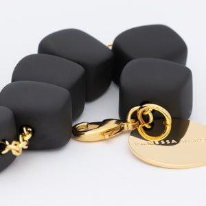Mini Organic Shaped Bracelet - Matt Black
