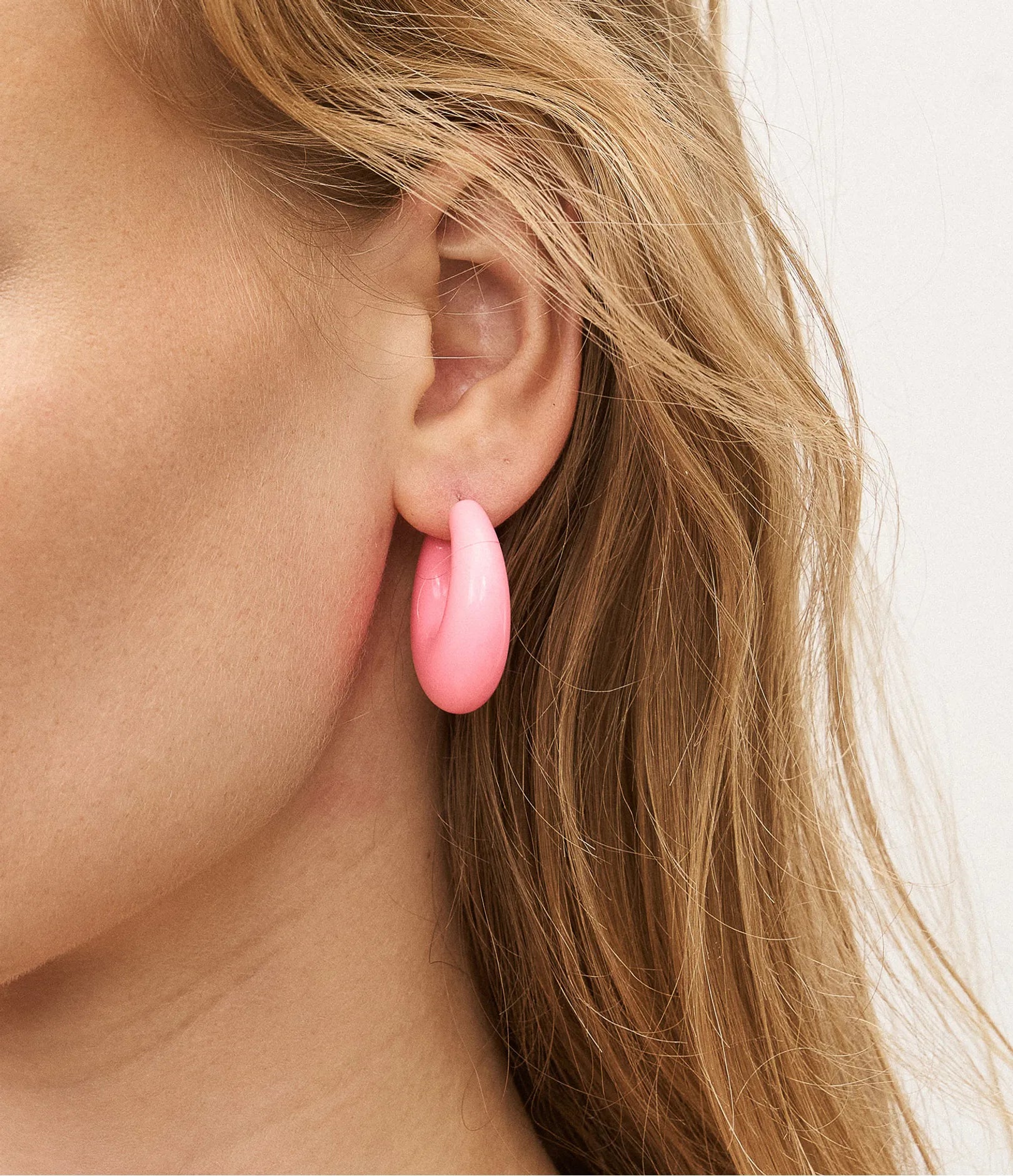 Moon Earring Bubble Gum