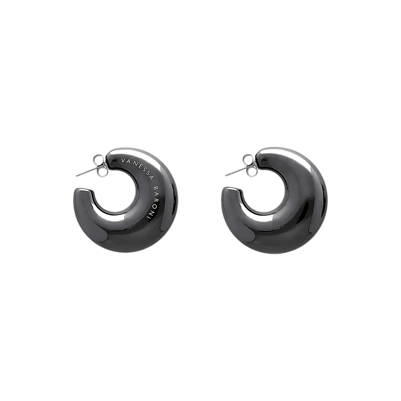 Moon Earring Ultra Black