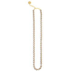 Organic Pearl Necklace Long - Champagne Pearl