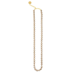 Organic Pearl Necklace Long - Champagne Pearl