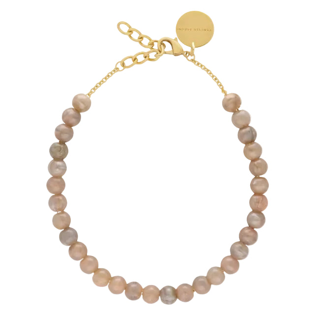 Vanessa Baroni Mini Beads Necklace in Biancone Marble