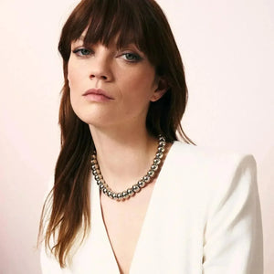 Mini Beads Necklace - Silver