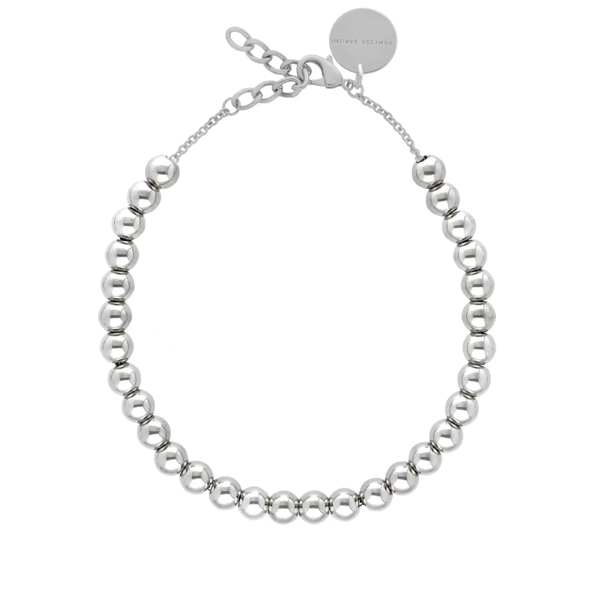 Mini Beads Necklace - Silver