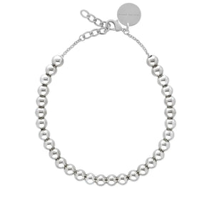 Mini Beads Necklace - Silver