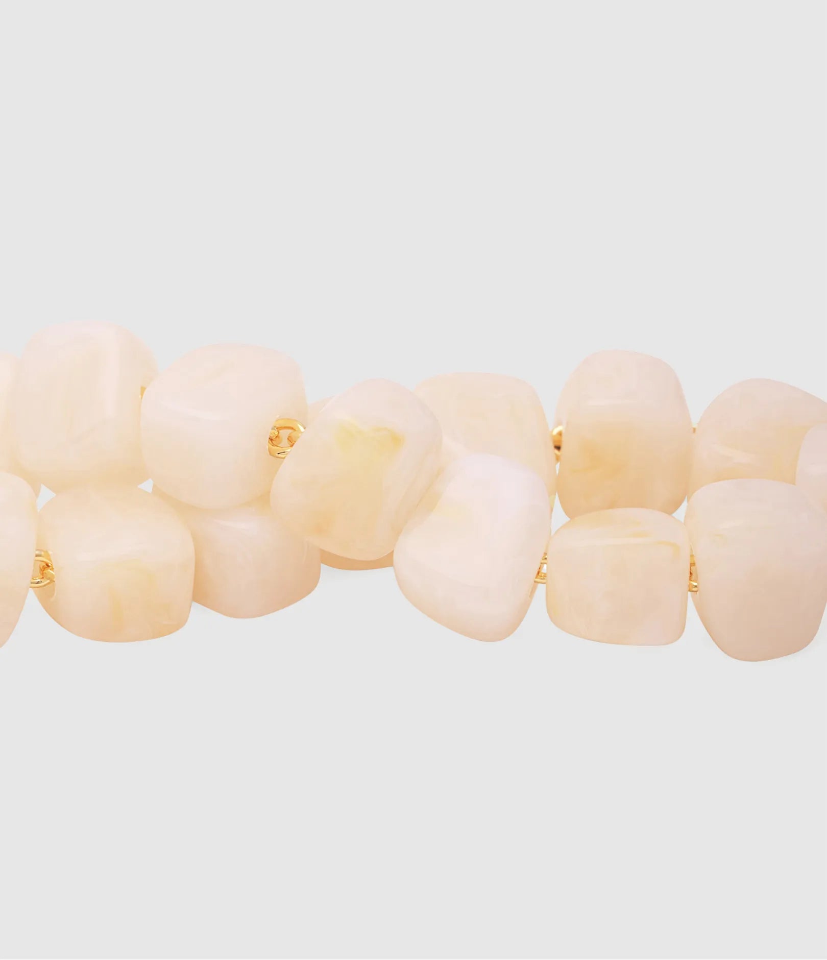 Mini Organic Shaped Necklace - Pearl Marble
