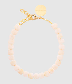 Mini Organic Shaped Necklace - Pearl Marble