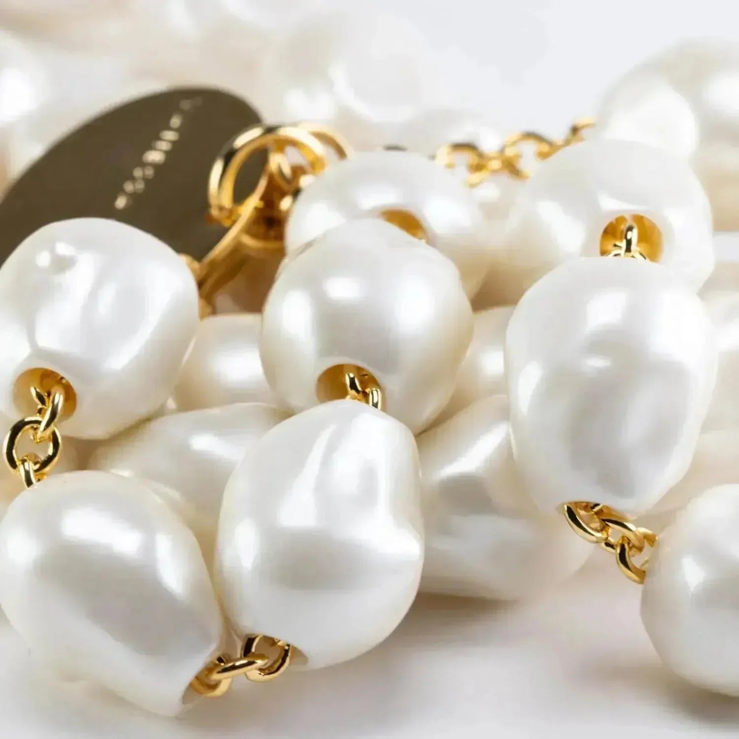 Organic Pearl Necklace Long - Pearl