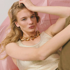 Turtle Necklace Short-  Gold