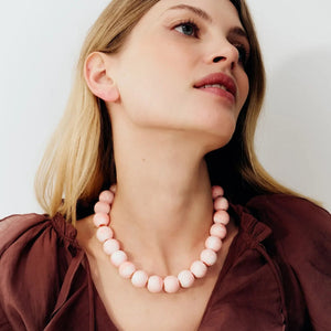Small Beads Necklace Short Bubble Gum Twist