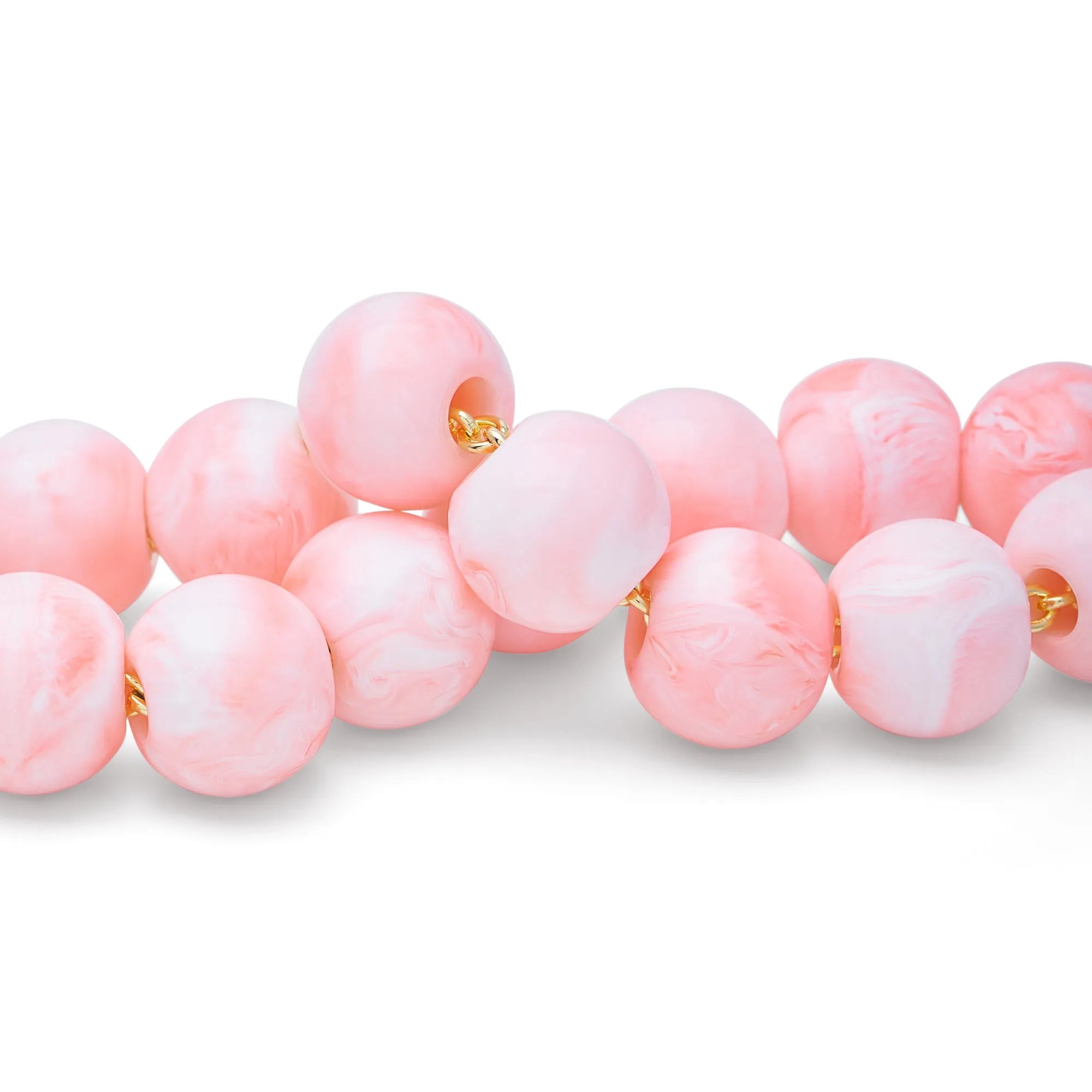 Small Beads Necklace Short Bubble Gum Twist