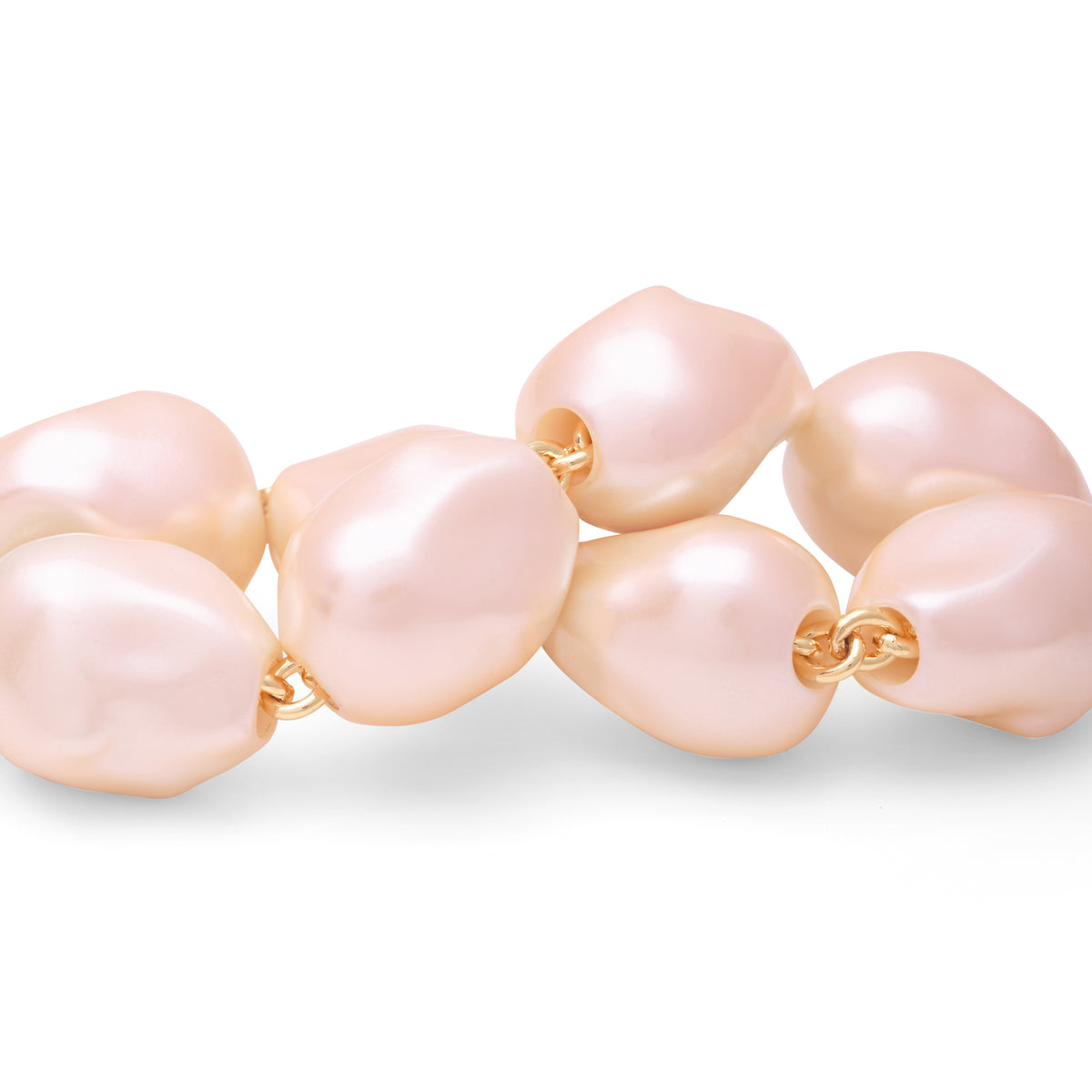 Organic Pearl Bracelet - Apricot Pearl