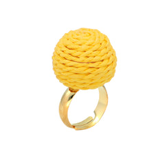 Raffia Ring - Yellow