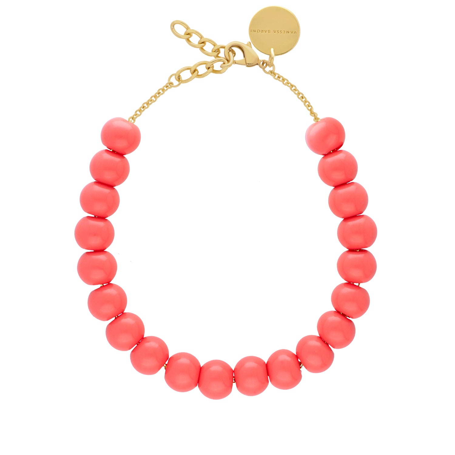 Small Beads Necklace Short - New Flamingo