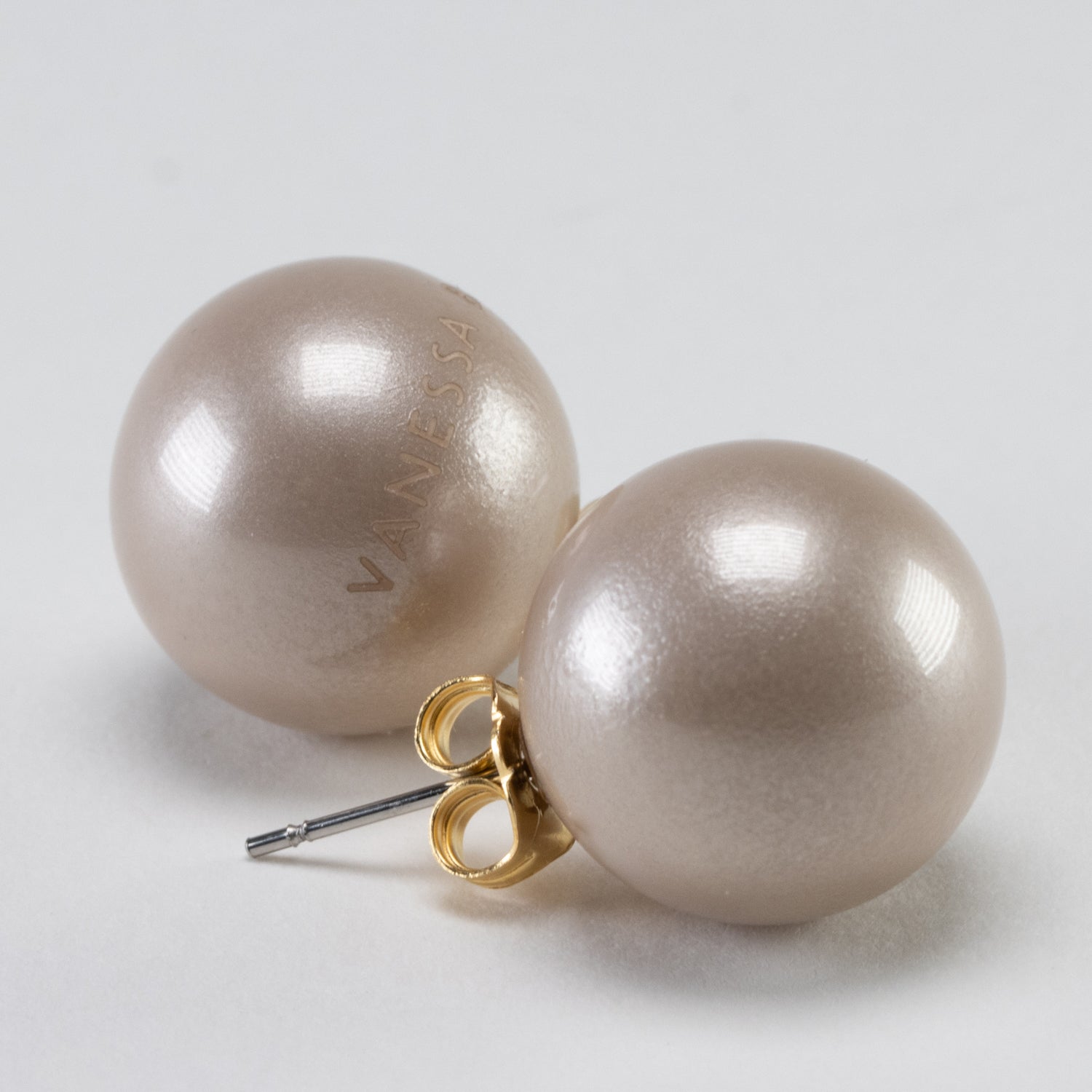 Small Dot Earring Champagner -Pearl