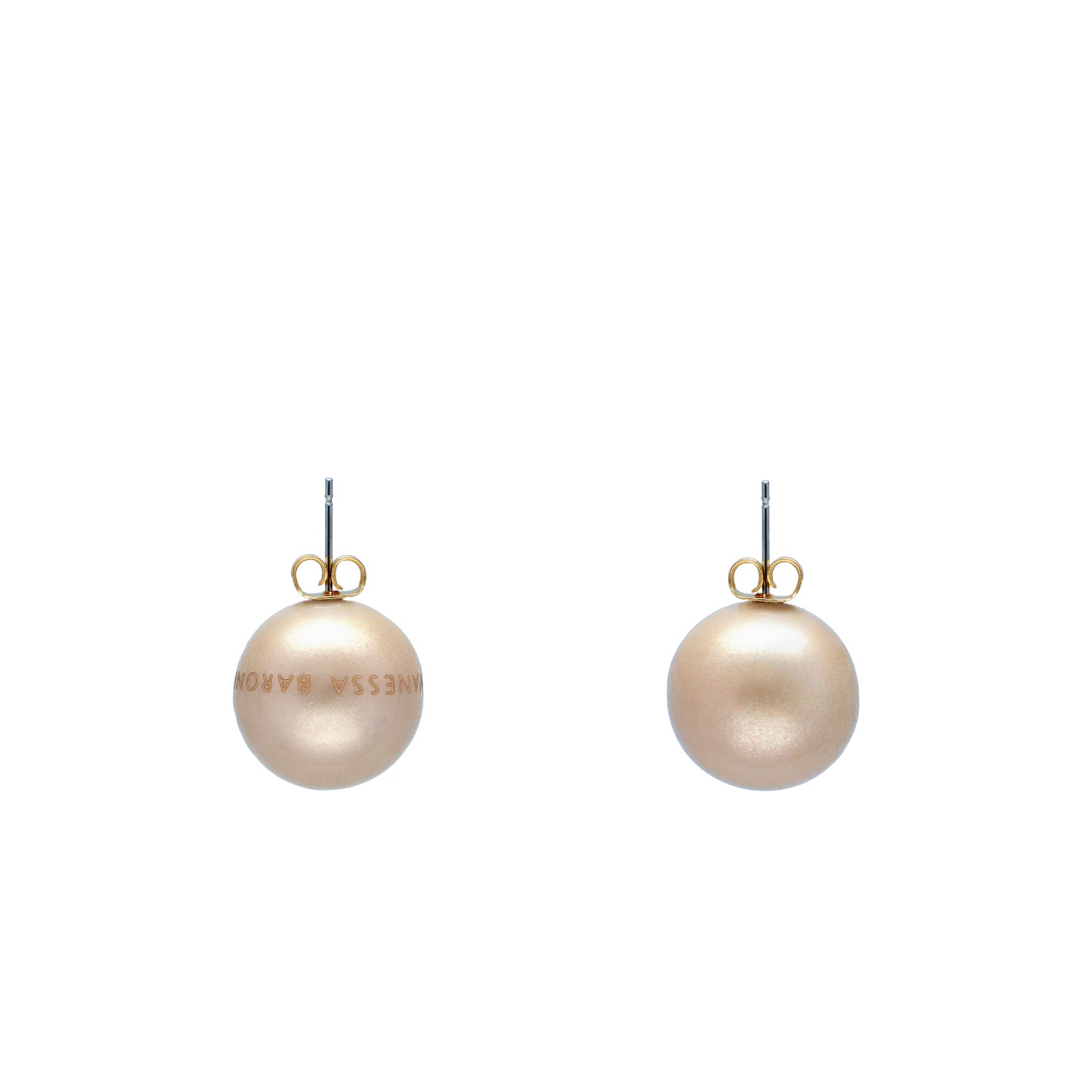 Small Dot Earring Champagner -Pearl