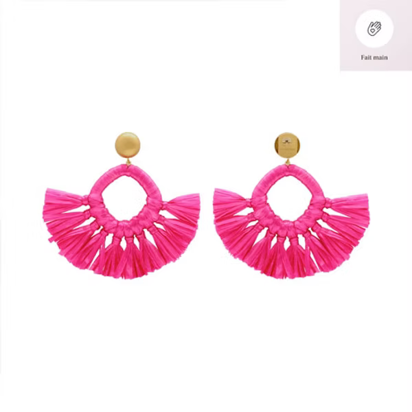 Sunray Earrings - Fuchsia